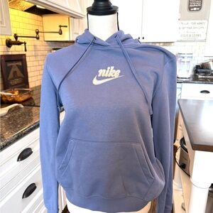 NWT NIKE Periwinkle Women’s Hoodie with Silver Logo - Small
